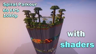 Spiral Parkour with shaders 60fps 1080p TIKTOK FORMAT