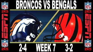 Bengals vs Broncos Week 7 ESPN NFL 2K5