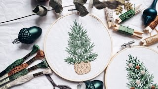 Christmas tree embroidery pattern (part 1)