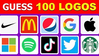 Guess the logo In 3 Seconds | 100 Famous Logos Quiz🤔