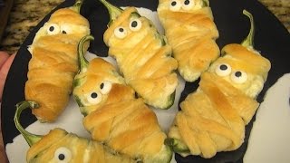 SassEsnacks ASMR: Halloweeño Jalapeño Poppers | Halloween Candy Bark | Recipes | Eating Sounds