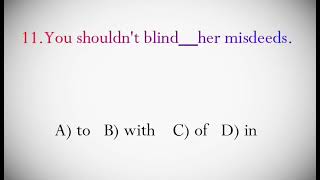 English Grammar Quiz part-2 - 20 Questions of Prepositions with solutions | Grammar test | Try this