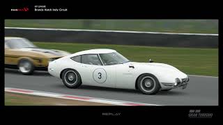 Gran Turismo SPORT: Toyota 2000GT overtake at Brand Hatch