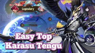 Onmyoji Arena - S17 Ranked Karasu Tengu Skin "Moonlit Glide" Gameplay