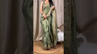 Premium Visca Slub Silk Sarees @AatwosOfficial l Whatsapp 9976566489