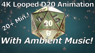 4K Looped Colorful D20 Animation With Ambient Music | Roleplaying and Gaming Background Animation