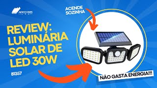 Review Luminária Solar de Parede 30w com Sensor de Movimento Arco Íris Led- 81357