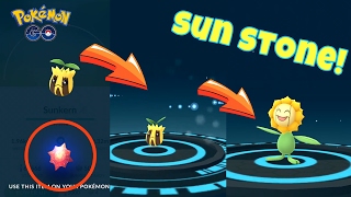 POKEMON GO SUN STONE EVOLUTION AND HOW TO GET SPECIAL ITEMS!!