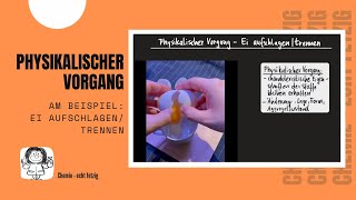 Physikalischer Vorgang - Ei aufschlagen/trennen - Chemie im Alltag