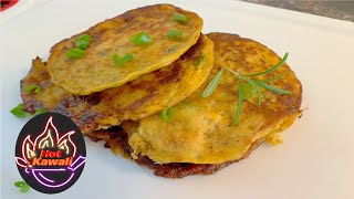 Tortang Kalabasa( Squash Fritters)  with shredded cheese