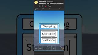 What should I add to my Roblox game? #roblox #shorts #games #bacon #memes #change #log