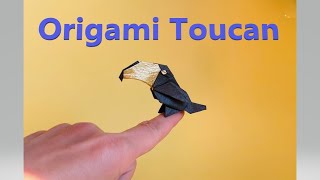 How to make Origami Toucan, step by step tutorial, 折り紙の鳥の作り方