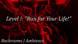 Backrooms | Level !: "Run For Your Life!" Ambience