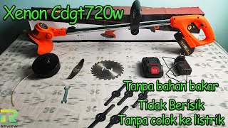 UNBOXING & REVIEW XENON CDGT720W MESIN POTONG RUMPUT BATERAI 20V CORDLESS GRASS TRIMMER