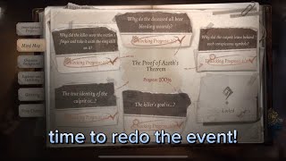 Identity V The Proof of Azoth’s Theorem (Mind Map - Investigation Notes) - 6th Anniversary Event