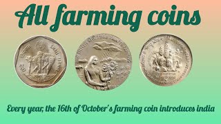 India farming coins 1987,1988,1989,1990 # india coins collections