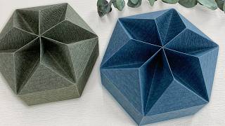 Gift Wrapping｜Origami a Hexagon Box With Lid - Paper Gift Box Craft