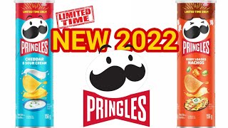 NEW! Pringles Fiery Loaded Nachos + Cheddar & Sour Cream LIMITED EDITION December 2021