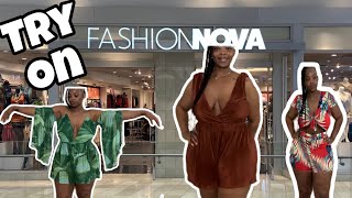 PLUS SIZE FASHION NOVA ROMPERS TRY-ON #fashionnova  @SimplyChelle74