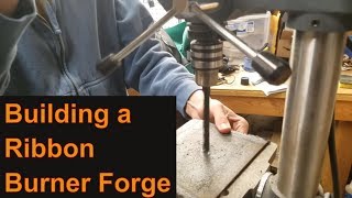 Building a ribbon burner propane forge.