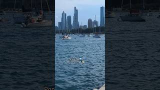 El lago Michigan de Chicago 🌊🚢⛴️⚓ #chicago #barcos #mexicanos