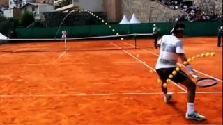 Federer difficult forehand Back Super slow motion