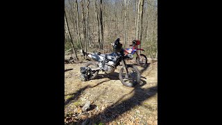 Pushing the DRz400 in New England single track  -Pt1