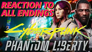 ALL Endings for Cyberpunk 2077 Phantom Liberty DLC REACTION