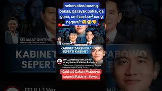 Kabinet Zaken Prabowo seperti Kabinet Seken #shorts #prabowo #kabinet #zaken #menteri