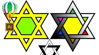 Звезда Давида Coreldraw  Нарисовать Построить Гексаграмма Дизайн Star Of David 🌟 Урок КОРЕЛ ДРО