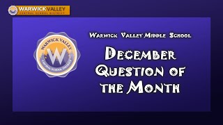 WVMS Question of the Month ... December 2023