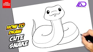 How to draw Cute Snake