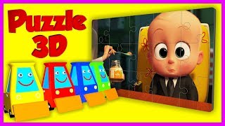 Puzzle cartoon for kids 3D - The Boss Baby. Пазл мультик - Босс-молокосос.