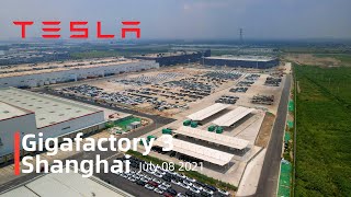 (July 08 2021)Tesla Gigafactory 3 Shanghai 4K Video