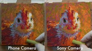 A Camera Comparison (and Painting 21 of 21 "Chicklet")