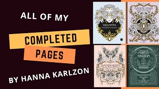 All of my completed pages by Hanna Karlzon