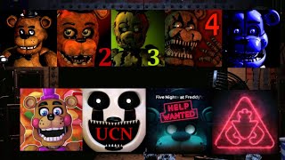 ВСЕ СКРИМЕРЫ С ФНАФ 1-9! ALL JUMPSCARES  FNAF 1-9!