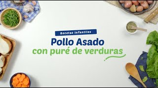 Pollo asado con puré de verduras ¡Increíble receta casera!