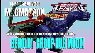 CHANGING MAGMATRON INTO GROUP HUG MODE AKA ORGY MODE TRANSFORMERS LEGACY UNITED TRANSFORMATION