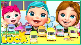 Ten Buses on the Road - Bus-a-Ling Adventures - Nursery Rhymes & Kids Songs | Super Luca #212