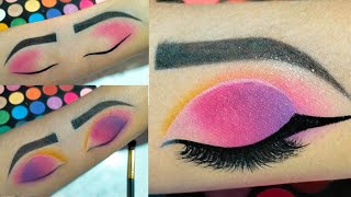 Full Haldi Eyeshadow Make-up Tutorials @Pallavismakeup#haldi#haldilook#colorfuleyeshadow #makeup