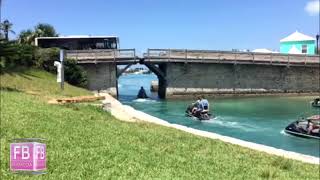 Jet Skis Travel Under Somerset Drawbridge,