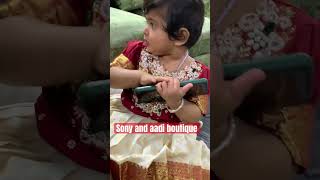 Beautiful handwork blouse with silk skirt #babyfrockcuttingandstitching #viral #shortvideo