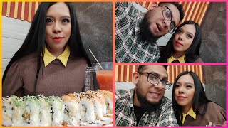 vlog cumpleaños de Calia comiendo rollos de sushi 2x1 en Forum Buenavista y pastelitos