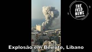 Explosão no Líbano em Beirute #libano #beirute, #explosaolibano