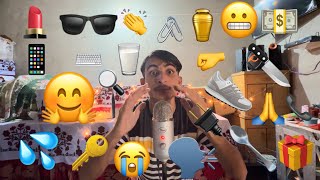 ASMR Emoji Challenge 😝🪮☕️😀📱🪞🗝️💡🖌️