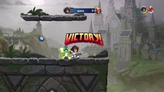 Brawlhalla 1v1 Kaya Lands The Weapon Up Throw On Queen Nai