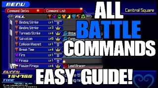 How to Easily get ALL Battle Commands - Kingdom Hearts Birth by Sleep