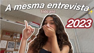 A MESMA ENTREVISTA TODO ANO #1 - Inspiração Billie Eilish | Chabetai