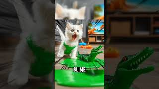 Anak kucing main slime #kucing #lucu #humor